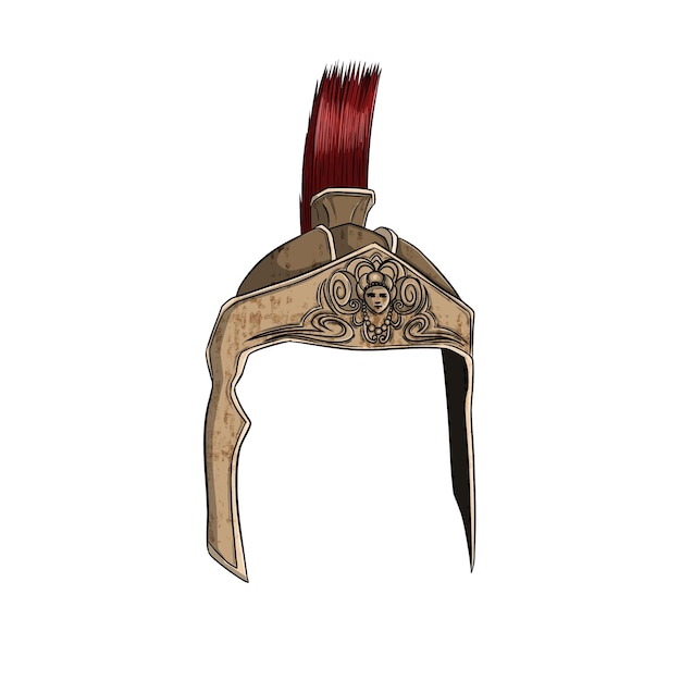 middeleeuwse byzantijnse helmtekening