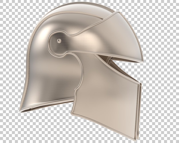 PSD middeleeuwse helm op transparante achtergrond 3d-rendering illustratie