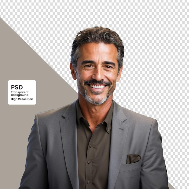 PSD middle aged business man smiling