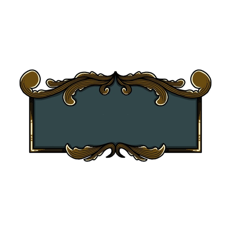 PSD middle brown frame