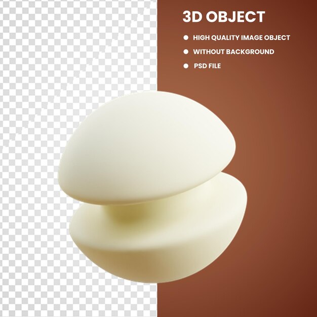 PSD middle cut sphere shape