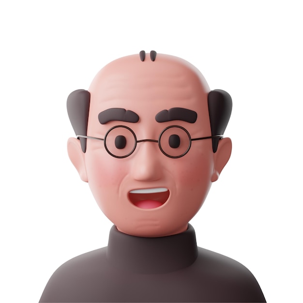 Middleaged man D icon for avatar people