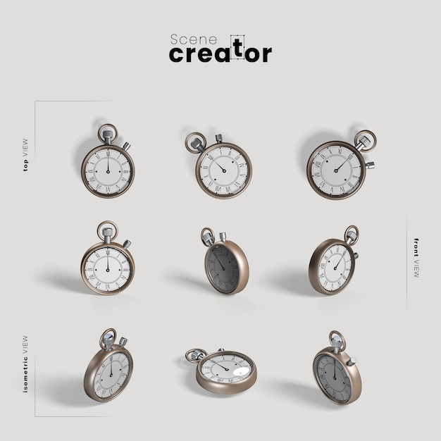 midnight clock variety angles christmas scene creator