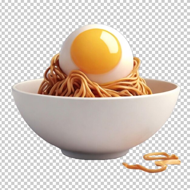 Mie on bowl png psd