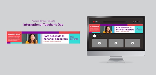 Międzynarodowy Baner Youtube Z Okazji Dnia Nauczyciela