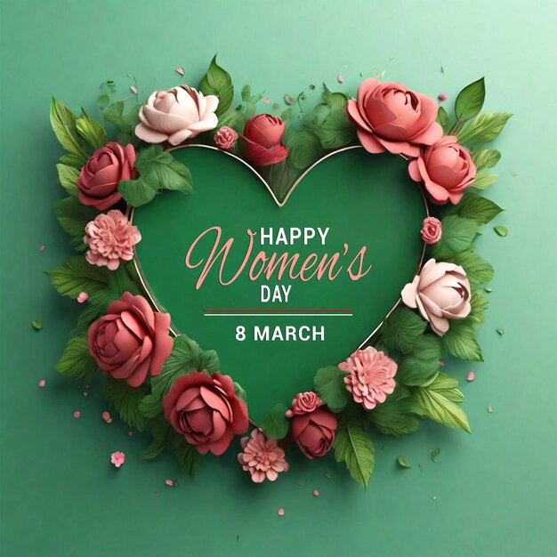 Międzynarodowy Dzień Kobiet 8 marca Social media Instagram post banner szablon