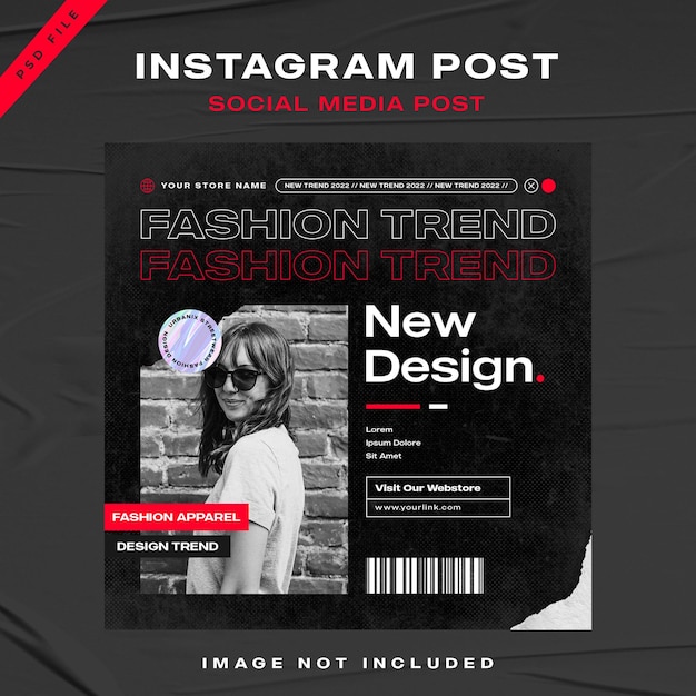 Miejska wyprzedaż mody ulicznej Projekt szablonu postu na Instagram
