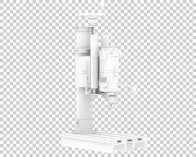 Mikro wiertło na przezroczystym tle ilustracja renderowania 3d