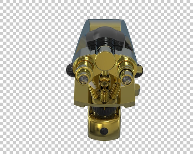 Mikroskop isolert på bakgrunn 3D-rendering illustrasjon