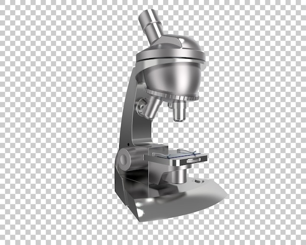 Mikroskop isolert på bakgrunn 3D-rendering illustrasjon