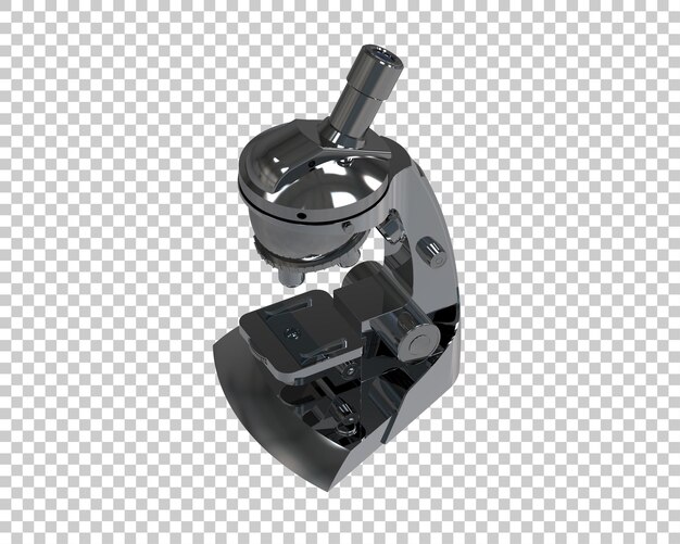 Mikroskop isolert på bakgrunn 3D-rendering illustrasjon
