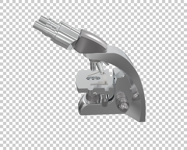 Mikroskop isolert på bakgrunn 3D-rendering illustrasjon