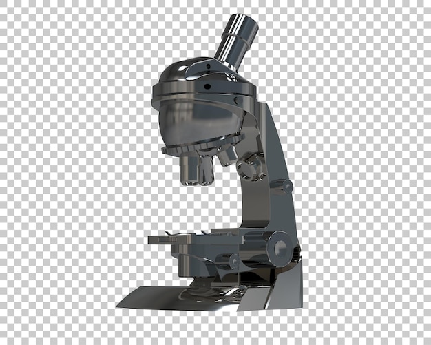 Mikroskop isolert på bakgrunn 3D-rendering illustrasjon