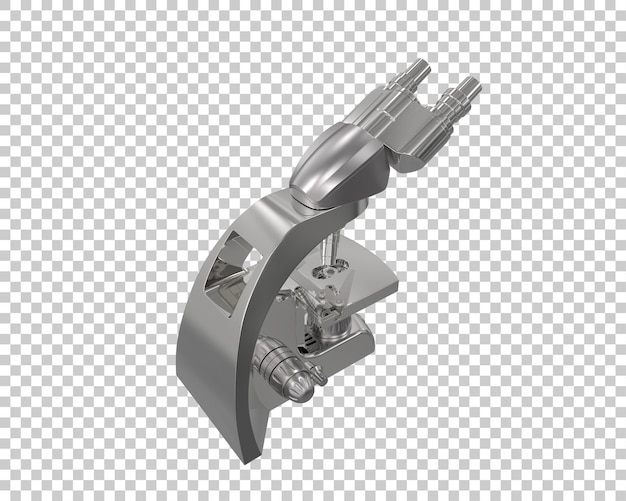 Mikroskop isolert på bakgrunn 3D-rendering illustrasjon