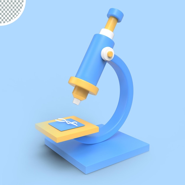 Mikroskop Laboratoryjny Renderowania 3d Ilustracji Test Medyczny Edukacji Biologii