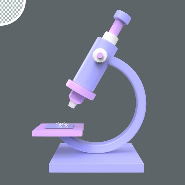 Mikroskop laboratoryjny renderowania 3d ilustracji Test medyczny edukacji biologii
