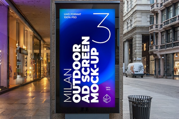 PSD milan outdoor advertising screen