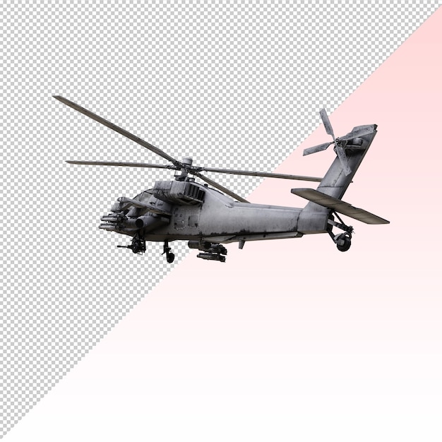military attack helicopter isolated