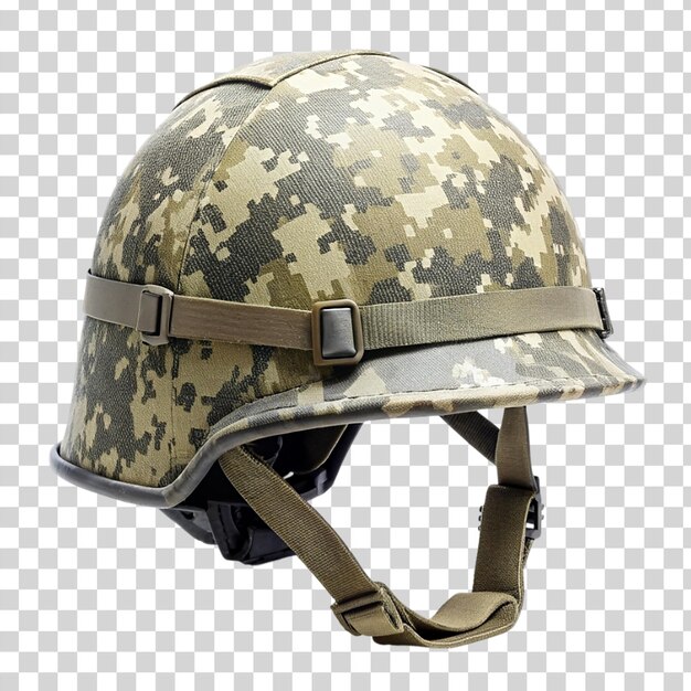 PSD military helmet isolated on transparent background