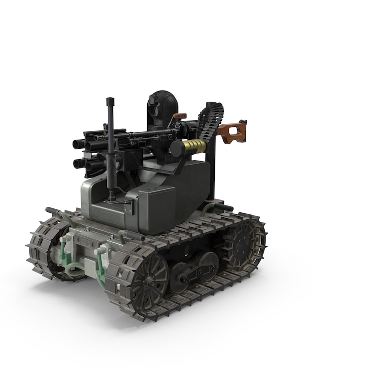 PSD military robot 3d model
