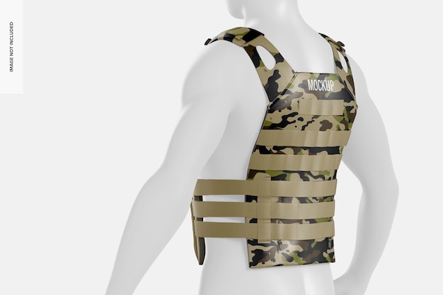 Military tactical vest mockup