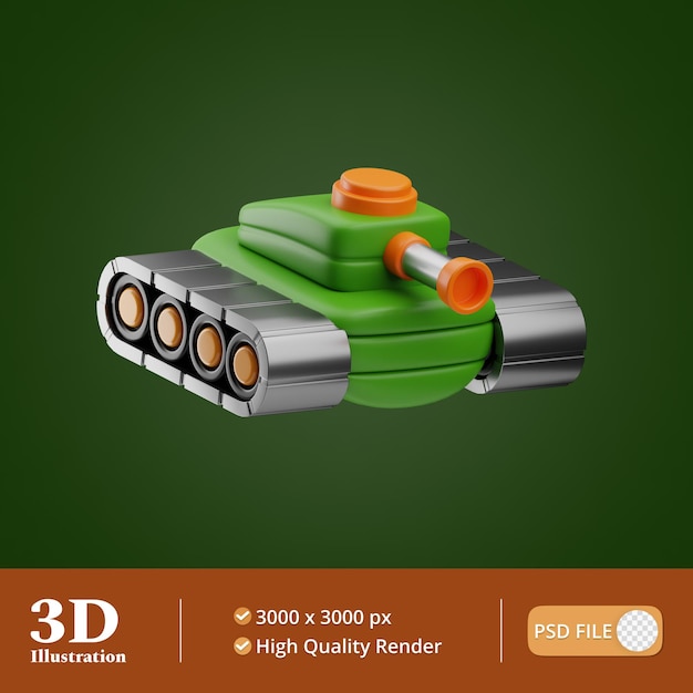 military tank illustration 3d