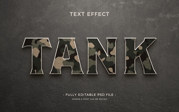 Military text effect