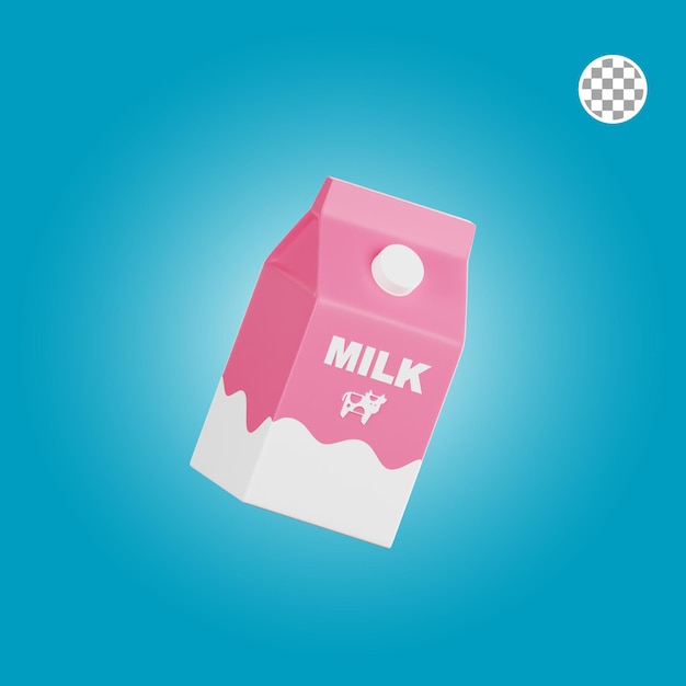 Milk 3d illustration