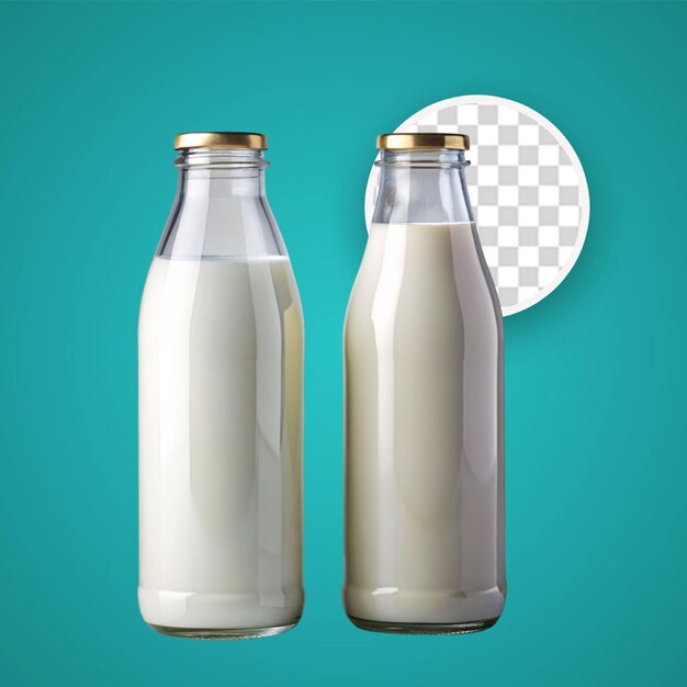 PSD Молочная бутылка, выделенная на прозрачном фоне