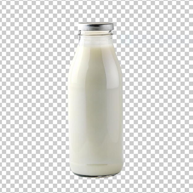 PSD milk bottle isolated on transparent background