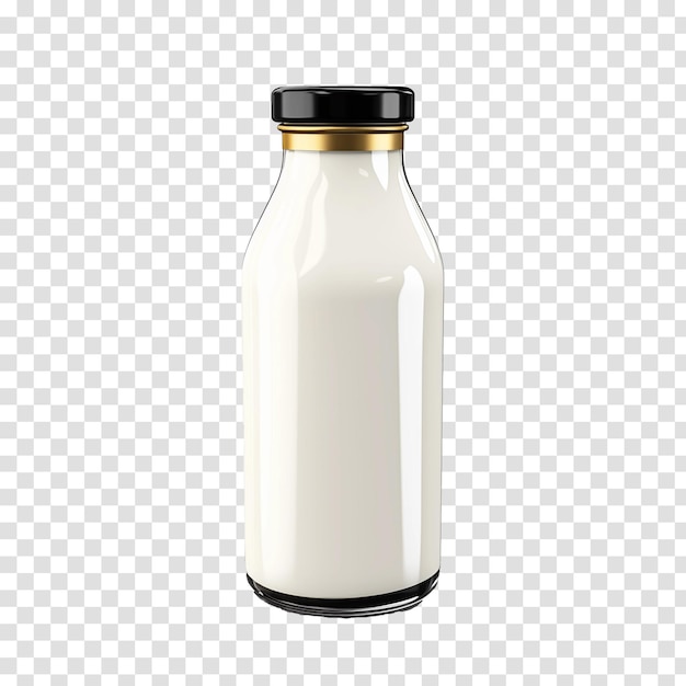 Milk bottle isolated on transparent background