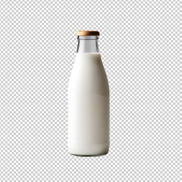 milk bottle isolated on transparent background