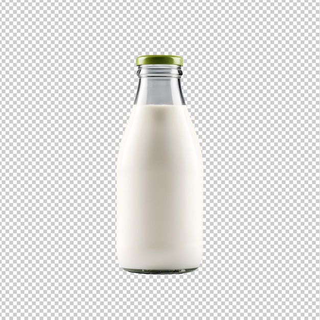 milk bottle isolated on transparent background