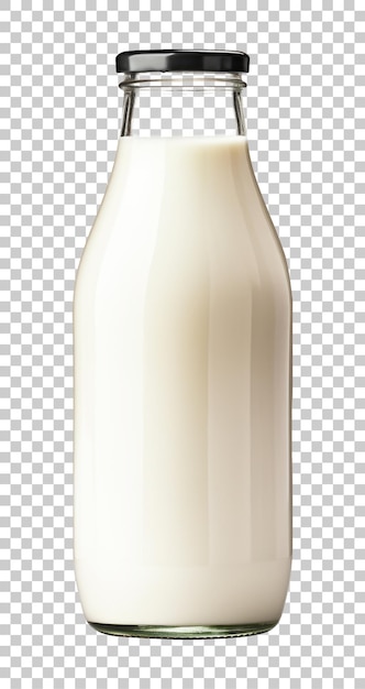 PSD milk bottle isolated on transparent background