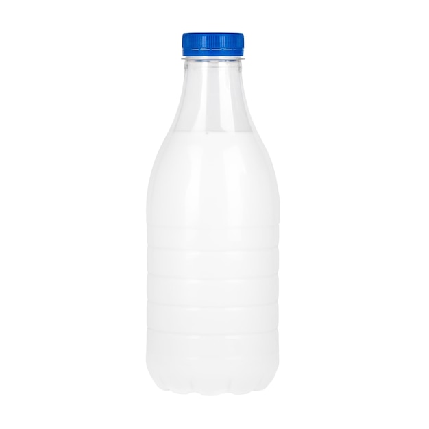 PSD milk bottle isolated