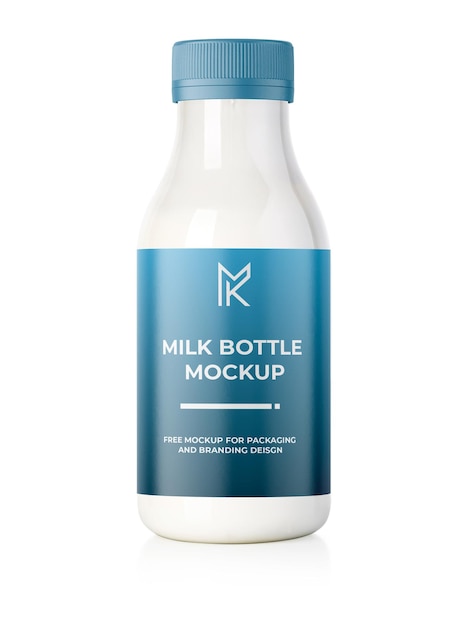 Milk bottle isolated