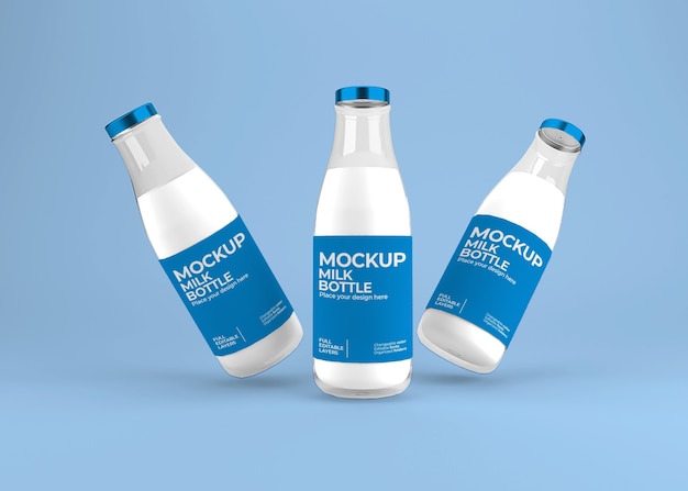 Design mockup bottiglia di latte isolato