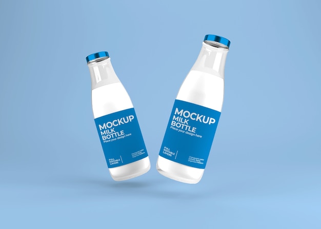Изолированный дизайн макета бутылки молока