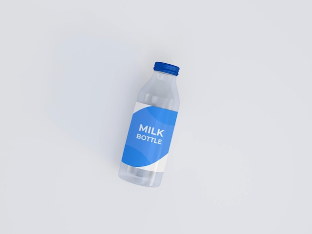 Мокап бутылки молока premium psd