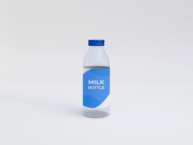 Milk bottle mockup premium psd