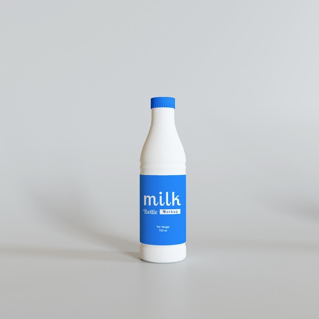 Макет бутылки молока Premium Psd