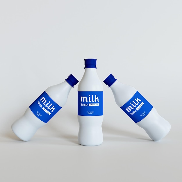 PSD milk bottle mockup premium psd