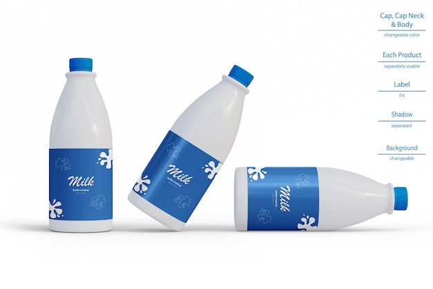 Milk bottle mockup