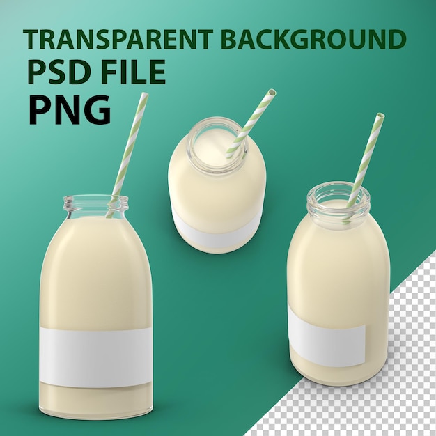 PSD milk bottle png