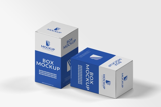 Milk box mockup isolated