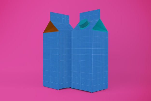 PSD milk box mockup