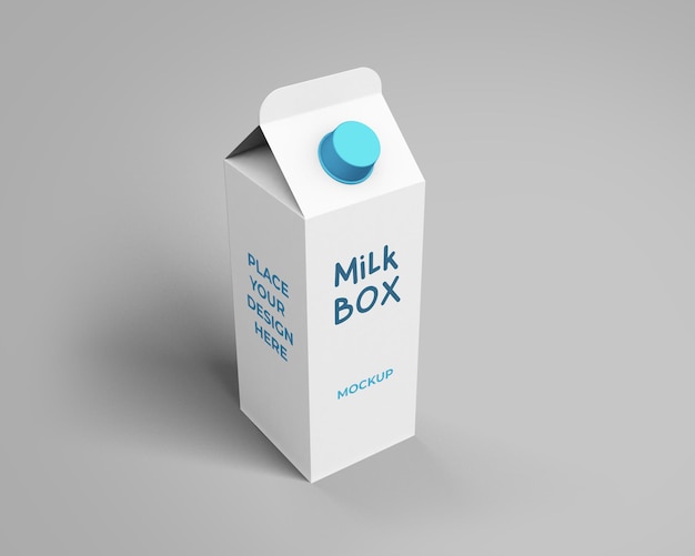 Milk box mockup