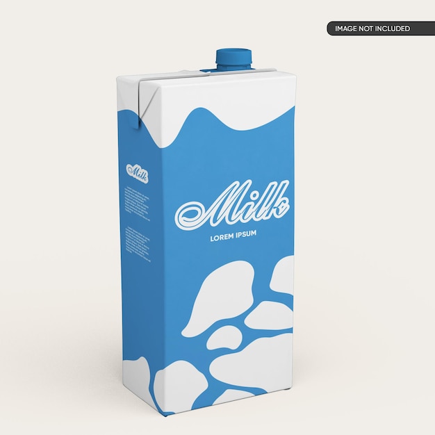 PSD milk box pakket mockup