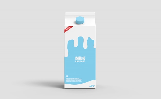 PSD milk carton box mockup