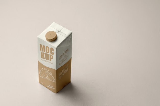 PSD design mock-up del cartone del latte